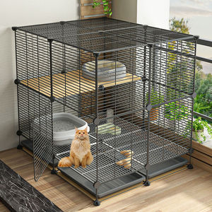 猫空笼家用铁丝网简易猫舍专用成年猫大型特大号两只二层抓猫笼子