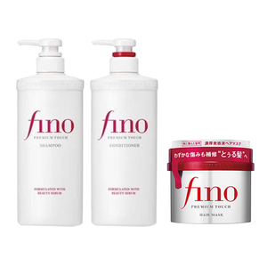 【现货】23年新版FINO/芬浓滋润型美容复合精华洗发水护发素发膜