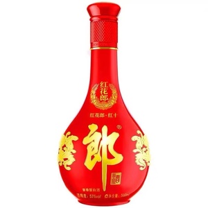 郎酒红花郎10年酱香型白酒53度500ml盒装老郎酒包邮商务送礼