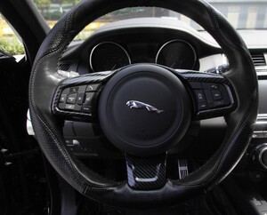 专用于捷豹xfl方向盘亮片xel e-pace f-pace方向盘标内饰u型装饰
