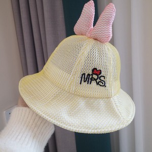 拉比儿童帽子韩版春夏季可爱蝴蝶结宝宝渔夫帽女童遮阳婴儿盆帽超