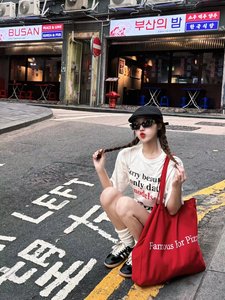 韩版小众设计感大容量字母帆布包包女2024新款时尚简约百搭单肩包