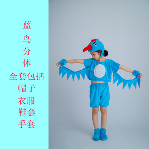 儿童演出服小鸟动物服装老鹰鸽子猫头鹰鹦鹉幼儿园卡通舞蹈表演服