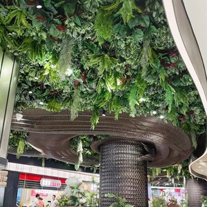 仿真绿植吊顶装饰顶部天花板装饰植物造景仿真花棚顶遮丑垂吊假花