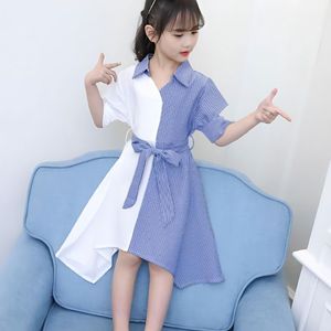 女童春秋短袖连衣裙2023新款韩版学生中大童洋气时尚长袖公主促销