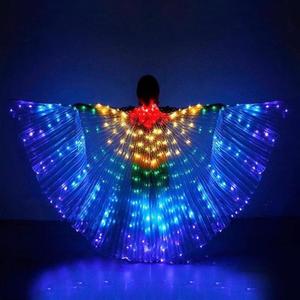 LED发光翅膀大舞翅成人 发光舞蹈服金翅蝴蝶披风发光舞台荧光道具