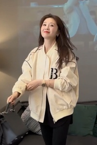 棒球服外套女2024春新款韩版字母刺绣小个子短款休闲爆款夹克上衣