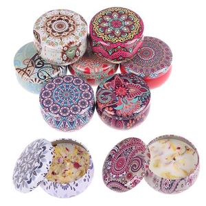 9 Kinds Of Scented Candles With Flowers Tin Can Fragrance Ha