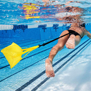 游泳牵引阻力带阻力伞拉力器水下耐力冲刺训练乳胶弹力绳游泳装备