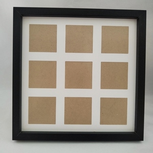 方形素描九孔,六孔四孔25×25内径相框画框挂墙简约窄边黑白宜家