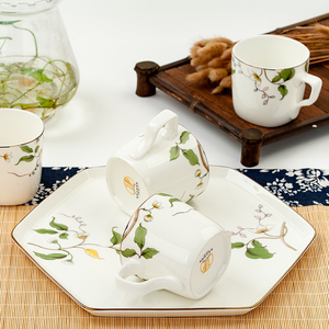 骨瓷茶具套装家用简约客厅茶壶套装功夫茶具花茶茶杯中式陶瓷水具