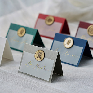 婚礼桌牌席位卡酒会宴会嘉宾座位卡公司年会聚会名字卡