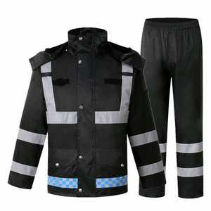 300D牛津布反光雨衣分体式成人户外路政巡逻执勤防汛雨衣雨裤套装