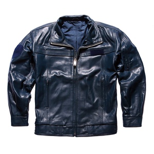 00龙勋旗舰店天猫油蜡绵羊皮海宁真皮皮衣男中国红时尚空军飞行员服