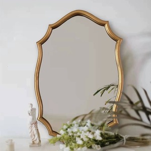 美式浴室镜卫生间壁挂镜玄关装饰镜欧式复古化妆镜简约led梳妆镜