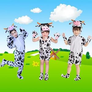 六一儿童小奶牛演出服动物表演服牛奶歌牧场小乖乖幼儿奶牛衣服