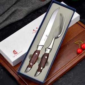 日本日式铁板烧专用刀叉德国钢铁板刀切牛排料理刀套装西餐餐具刀