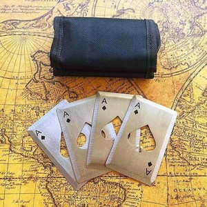 飞牌专用牌金属铁扑克牌不锈钢一套5张舞台魔术道具创意收藏扑克