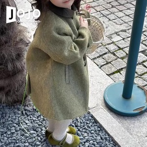 韩版童装女童羊绒大衣冬装儿童羊毛外套小女孩洋气毛呢女宝宝衣服