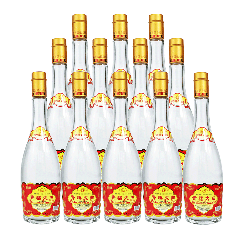 昆仑泉青海互助青稞酒52度青稞大曲清香型白酒光瓶500ml