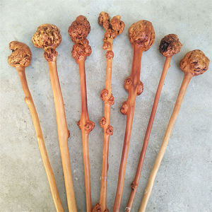 文玩手把棍黑果木树瘤长寿木棍按摩健身山茶木背锤云南天然树瘤