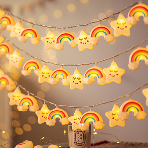 室内房间布置星星灯串儿童生日装饰灯彩灯闪灯串灯满天星氛围灯带