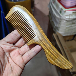绿檀梳正品流油拼绿檀霆吐丝有香味变色绿檀一等品拼接阿根梳子会