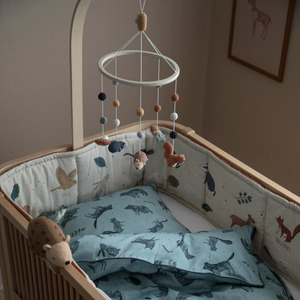 丹麦 Sebra 床铃+木质支架 宝宝安抚玩具婴儿床配件