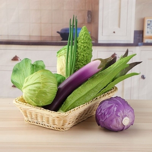 仿真蔬菜青菜大白菜模型PU生菜油麦菜娃娃菜道具超市店面菜市装饰