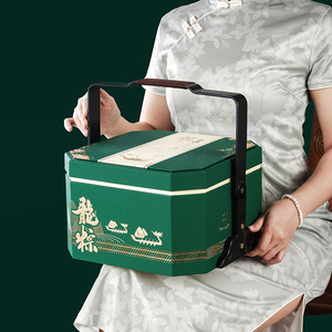 端午节粽子礼盒空盒2024新款包装盒高端设计嘉兴粽子企业酒店定制