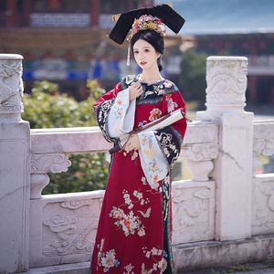 清汉女装发货旗装格格服中国刺绣重工风清代服饰新中式宫廷风旗袍