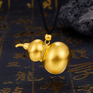 黄金葫芦吊坠挂绳