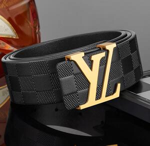 选宝宝淘宝lvgr奢侈品k金皮带名牌男士真皮正品牛皮牌子洋酷奇腰带