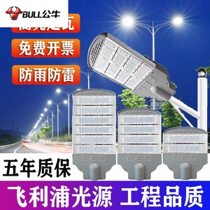 公牛LED节能路灯灯头户外防水100W150W工程模组220V挑臂高杆道路