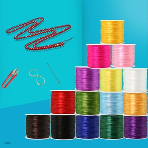 穿珠子的黄色绳子弹力线松紧文玩皮筋串珠手串绳串手链弹力绳牛筋