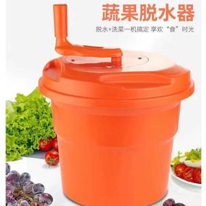 蔬菜甩干脱水桶脱水器快速加粗大容量色拉脱水机沥水桶手动甩干桶