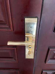 .锌合金防盗门面板门锁拉手孔距235通用型大门锁把手加厚门锁配件