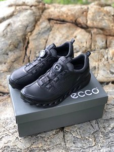 代购ECCO/爱步男鞋新款夏季低帮真皮运动鞋高尔夫球鞋防滑健步鞋