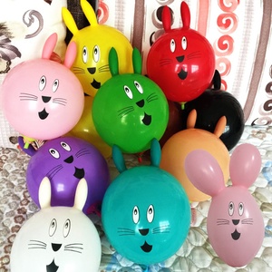 加厚儿童卡通无毒防爆气球兔子多款异形多彩宝宝玩具汽球套餐安全