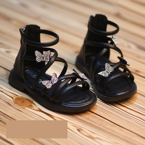 夏天女童凉鞋jk洋气韩版公主时尚2023新款中小童时装沙滩鞋罗马靴