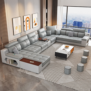 布艺沙发现代简约客厅大小户型2023年新款广东佛山家具科技布沙发