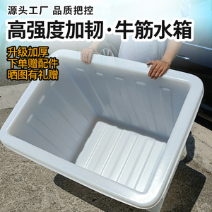 加厚牛筋塑料水箱长方形养鱼卖鱼水箱大容量水产养殖泡瓷砖塑料桶