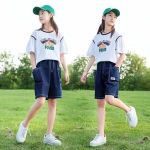 韩系女童套装夏季短袖2024新款儿童洋气短裤中大童女装夏装时髦女