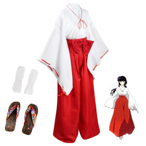 犬夜叉同款cosplay衣服桔梗cos巫女服动漫全套服装木屐假发现货