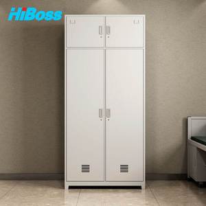 HiBoss办公家具更衣柜内务柜钢制柜衣帽物品柜内置抽屉挂衣杆分区