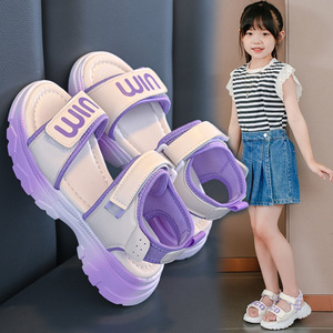 巴­拉巴­拉女童凉鞋夏季24新款时尚韩版运动软底露趾中大童学生儿