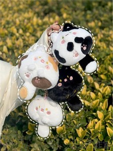 吱吱挂件咚咚研究所原创团团喵尾巴可爱猫咪毛绒玩偶团子礼物
