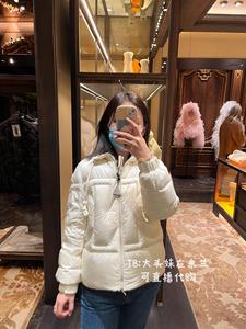 Moncler/蒙口 Sapins 23秋冬女士新款白色字母短款羽绒服宽松外套