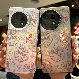 中国风舞狮适用一加ace3手机壳一加12大吉ace2pro红色国潮醒狮pro彩银