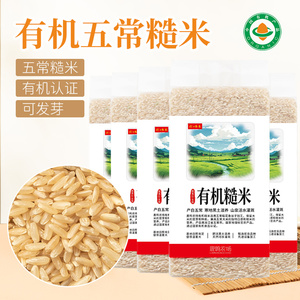 有机糙米2023年新米 五常有机发芽糙米纯糙米旗舰店官方杂粮10斤